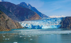 South Sawyer Glacier at the end of Tracy Arm Fjord, where the second-largest tsunami on record occurred.