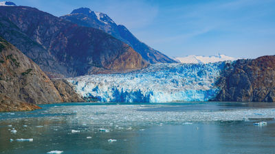 South Sawyer Glacier at the end of Tracy Arm Fjord, where the second-largest tsunami on record occurred.