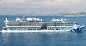 The Princess Cruises ship Sun Princess in Corfu. Carnival said close-in Europe bookings hit a snag in the second quarter but that 2027 departures on the Continent remained strong.