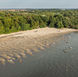 Low waters of the Danube in June.