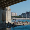 Low waters of the Danube River in Budapest this summer.