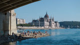 Low waters of the Danube River in Budapest this summer.