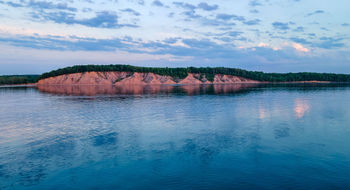 A view of Chimney Bluffs State Park, a destination on the lakeshore near Rochester, N.Y.