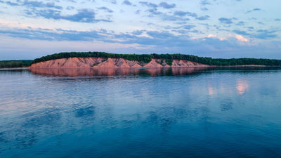 A view of Chimney Bluffs State Park, a destination on the lakeshore near Rochester, N.Y.