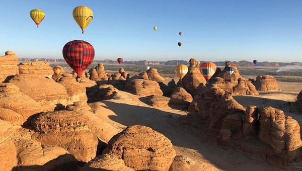 Hot air balloons over AlUla Hot air balloons over AlUla
