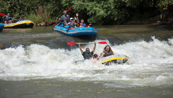 White water rafting in the Galilee.
