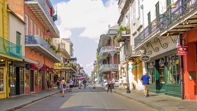 Historic Royal Street in the French Quarter of New Orleans