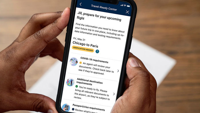 United Airlines' easy-to-use Travel-Ready Center