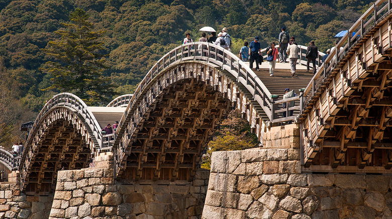 The natural beauty of Japan as seen through the lens of an award-winning photographer and writer, as he explored the Nakasendo Way and other walking tours. Pictured here, historic Kintaikyo Bridge in Iwakuni, a great area for hiking.