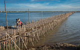 The bamboo bridge in Kampong Cham.
