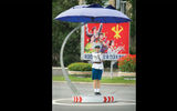A traffic officer in Pyongyang.