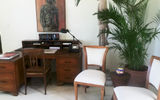 Fleming's original writing desk is still in the building where he wrote when he lived there.