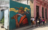 A mural on the streets of Old Havana.