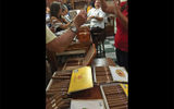The cigar shop at the Corona cigar factory in Havana.
