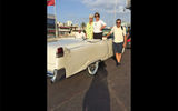 Travel Weekly's Gay Nagle Myers; Rosemarie Leone, an agent with Destinations Unlimited by RGL in Haddon Heights, N.J.; and Tim Welch, an agent with Blue Ash Travel in Cincinnati, on a '59 Chevy in Havana.