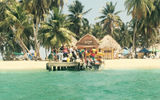 Tourists prepare to ship out from Icodub Island, which caters to visitors.
