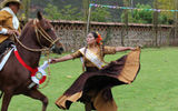 Dancing with a new partner: a Peruvian paso horse, known for its lateral gait and resulting smooth ride.