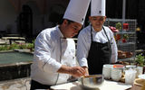 Rely Alencastre Lazo, executive sous chef of the JW Marriott El Convento, makes ceviche during a cooking seminar at the hotel.