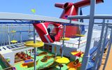 Guests on the SkyRide cycle 150 feet above the sea.