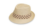 Made of neutral-colored 100% paper cloth, this lightweight topper for women is as attractive as it is practical. The Wallaroo Gigi has a light cotton lining, comes in either a 2-inch brim trilby or 3-inch brim fedora model and sports a polka dot ribbon around the crown. Like all of Wallaroo's line of sun-protective hats, the adjustable Gigi has a UPF 50+ rating, which means that it blocks almost 98% of the sun's harmful UV rays.