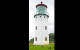 The Kilauea Point Lighthouse was built in 1913 and placed on the National Register of Historic Places in 1979. Today, it's a great place for visitors to see the endangered Hawaii State bird, the Nene, pictured in the foreground.
