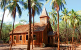 One of the only remaining structures in the old sugar plantation town of Keomoku, located on Lanai's remote east coast, Ka Lanakila Church was built in 1903 and held services conducted solely in the Hawaiian language.