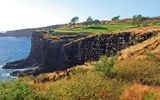 Manele Golf Course, a five-minute drive from the Manele oceanfront resort, features one of Hawaii's most picturesque holes: the par-3 12th. The setting was the site of Bill Gates wedding in 1994 and remains a popular spot for couples to tie the knot today.