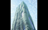 The modernist Radisson Blu Aqua exterior.