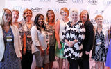 Striking a pose on the red carpet, sponsored by ShoreTrips, from left: Fiona Dunne, Tourism Ireland; Kristi Emo, Your Dream Escapes; Mindy Gilbert, My Vacation Lady; Andrea Williams, Exquisite Vacations; Cheryl Siemers, 5 O'Clock Somewhere Travel & Cruise; Amy Johnson, A Room With a View -- Cruise & Travel; Renee Dunkin, Travel Planners/Around About Travel; Marcy Gelber, Travel by Marcy; Jackie Vernon, CruiseOne; and Melissa Varela, Modern Romance Travel.