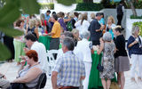 Global Travel Marketplace 2015 attendees mingle outdoors at the event's closing reception, sponsored by the Mexico Tourism Board.