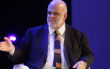 Silverseas Cruises Chairman Manfredi Lefebvre joined a group that pulled audience questions from a box and attempted to answer them.
