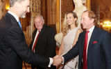 Felipe VI, the king of Spain, welcomes (left to right) paleoanthropologist Dr. Richard Leakey, model and philanthropist Petra Nemcova and Geoffrey Kent, chairman and CEO of Abercrombie & Kent. Unless noted, photos courtesy of WTTC.