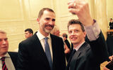Orbitz CEO Barney Harford couldn't resist the opportunity to take a selfie with Felipe VI, the King of Spain, at the opening night dinner for members at the World Travel and Tourism Council Global Summit in Madrid.