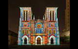 The facade of the Cathedral of San Fernando acts as a screen for ''San Antonio|The Saga,'' a spectacular 7,000-square-foot, 24-minute video art projection created by French artist Xavier de Richemont.
