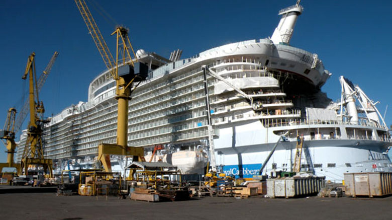 The Allure of the Seas, under construction in Turku, Finland