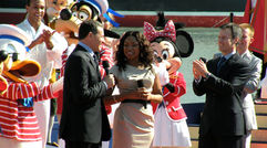 The Disney Dream, Disney Cruise Line's first ship in more than a decade, was christened Jan. 19. Cruise editor Johanna Jainchill was there for the ceremony and subsequent sailing. Above, Bob Iger, CEO of the Walt Disney Co.; Jennifer Hudson, the Dream's godmother; and Tom Staggs, chairman of Walt Disney Parks and Resorts, at the naming ceremony.
