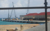 During a trip to Jamaica in January for Caribbean Marketplace, senior editor Gay Nagle Myers traveled from Falmouth to Montego Bay to see some of the newest projects on the island. Pictured here, a view of one of the two piers at the new Falmouth cruise port in Jamaica, set to open in February.