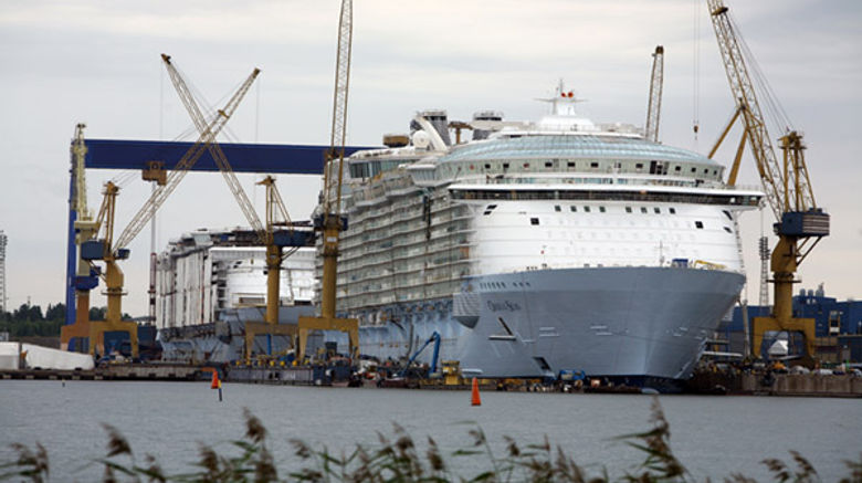 The Oasis of the Seas is on schedule for a late October delivery.
