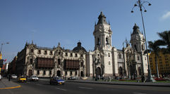The Plaza Mayor, center of colonial Lima, Peru, is a natural drawing card for visitors and featured in several of the following photos. But the city on the Pacific offers considerable variety for the business traveler and the vacationer, including a rich selection of restaurants for food lovers. The first photo, taken on the Plaza Mayor, features the Archbishop's Palace and the Lima Cathedral. Photos by Nadine Godwin; posted Jan. 9, 2012