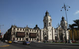 The Plaza Mayor, center of colonial Lima, Peru, is a natural drawing card for visitors and featured in several of the following photos. But the city on the Pacific offers considerable variety for the business traveler and the vacationer, including a rich selection of restaurants for food lovers. The first photo, taken on the Plaza Mayor, features the Archbishop's Palace and the Lima Cathedral. Photos by Nadine Godwin; posted Jan. 9, 2012