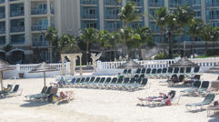 Sandals Royal Bahamian Spa Resort & Offshore Island in Nassau recently unveiled its $17.5 million, 144-room remodeled Balmoral Tower, the centerpiece of the 404-room, all-inclusive resort. The Balmoral Tower, formerly the Manor Building, now includes large balconies on 35 of its oceanview rooms; 11 ground-floor rooms were converted to walkout units with access to the beach and pool areas. TW photos by Gay Nagle Myers; posted April 2, 2012