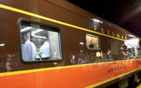 Pullman Rail Journeys, part of the Premier Rail Collection of seven railroads and companies owned and operated by Iowa Pacific Holdings, launched scheduled overnight sleeper car service between Chicago and New Orleans last year in rail cars restored to the original Pullman design. The service operates weekly in both directions. A Chicago-New York itinerary is slated for early 2015. TW photos by Gay Nagle Myers; posted May 27, 2014