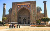 Kazakhstan, Kyrgyzstan, Tajikistan, Uzbekistan, Turkmenistan: Though firmly bound by their shared history, each of these five independent nations has its own distinct identity. A 21-day journey with Mir Corp. offered an intimate look at the region's history and hospitality. Pictured here, Shir Dor Madrassah on Samarkand's UNESCO-listed Registan Square in Uzbekistan. Photo by Lindsay Fincher; posted Sept. 9, 2014