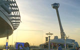 Quantum of the Seas has a number of first-ever features that have made the 4,200-passenger ship the talk of the trade this year. From the North Star observation arm, pictured here, to the Two70 show lounge in the aft of the ship, Quantum embodies Royal Caribbean International's focus on innovation. Technologies, such as tablet computers and RFID wrist band cabin keys, are another theme for the ship. Here are some views of areas of the ship on its preview cruise from Southampton. TW photos by Tom Stieghorst