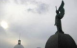 Destinations Editor Ken Kiesnoski crossed the border from New York into Quebec to stay at Montreal's trendy Opus Hotel, dine at its leading eateries and sample its unrivaled sights.  Crowned by statues of the Virgin Mary and two angels, the steeple of the Notre-Dame-de-Bonsecours church and museum offers views of Montreal’s Old Port.