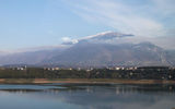 The Albanian Alps as seen from the four-lane highway from Kosovo to Tirana.