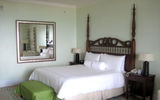 Oceanfront guestrooms at Sandals Emerald Bay open onto the beach; other rooms offer views of the beach and sea.