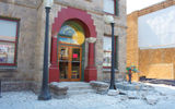 The Goodman Library, a historical building in downtown Napa, saw large stones fall from its facade. Many of the older buildings in the downtown area had not been retrofitted to withstand stronger earthquakes.