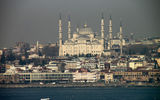 Istanbul's Blue Mosque, seen from the bridge during the Louis Cristal's morning arrival into Turkey's largest city.