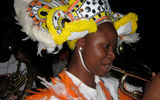 One of the Junkanoo dancers who entertains guests at Sandals Emerald Bay.